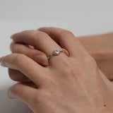 Silver Rose Petal Ring