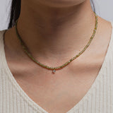Olive Crystal Beaded Chain