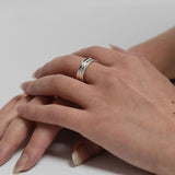 Sterling Silver Wave Crest Band