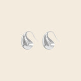 Sterling Silver Puffy Water Drop Earrings