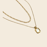 Layered Agate/Pearl Necklace