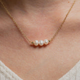Trio-Pearl Smiling Necklace