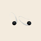 Arc Black Drop Earrings