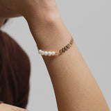 Pearl & Leaf Bracelet