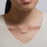 Trio-Pearl Smiling Necklace