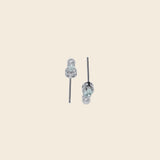 Blue crystal & Pearl stud