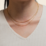Dot&Snake Chain Layered Necklace