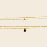 Layered Agate/Pearl Necklace