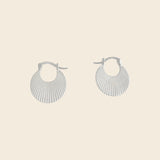 Sterling Silver Radiant Shell Hoops