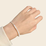 Sterling Silver Mixed Pearl Bracelet (Sterling Silver Beaded + natural Pearls)