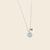 Sterling Silver White Chalcedony Necklace