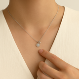 Sterling Silver White Chalcedony Necklace