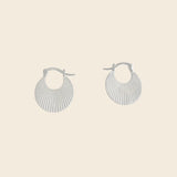 Sterling Silver Radiant Shell Hoops