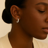 Sparkle Half Circle Studs