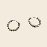 Silver Circular Bubble Hoops