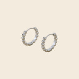 Silver Circular Bubble Hoops