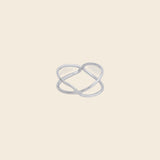 Silver Criss-Cross Ring