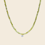 Olive Crystal Beaded Chain