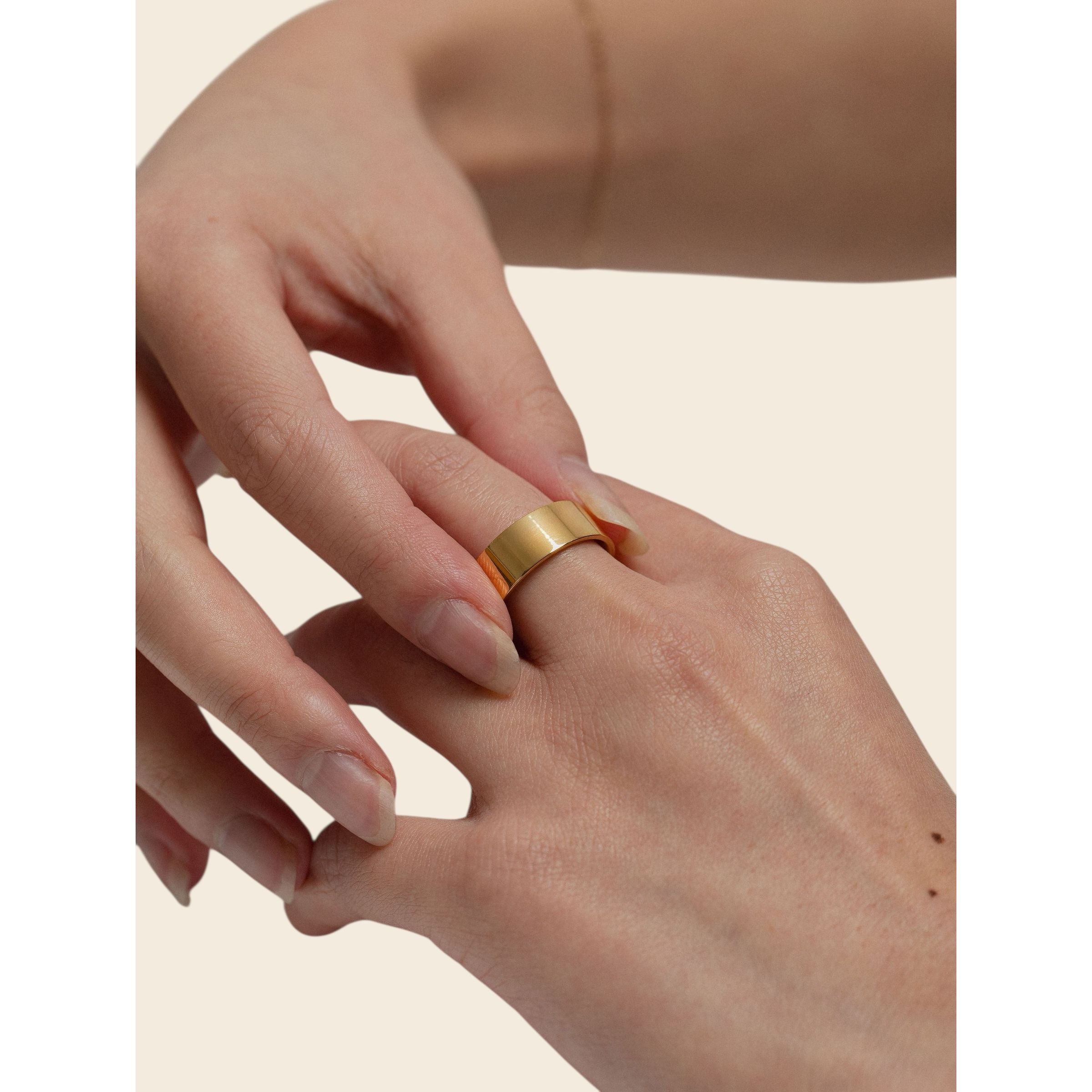 gold-tone Simple Chunky Band（wide） - alternate view 3
