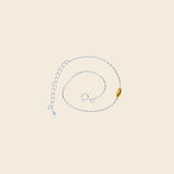 Silver Bracelet with gold bullet pendant