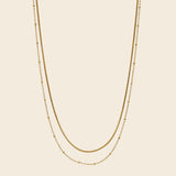 Dot&Snake Chain Layered Necklace