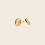 Oval Moonstone Studs