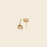 Oval Moonstone Studs
