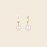 Bejeweled Pearl Drop Studs