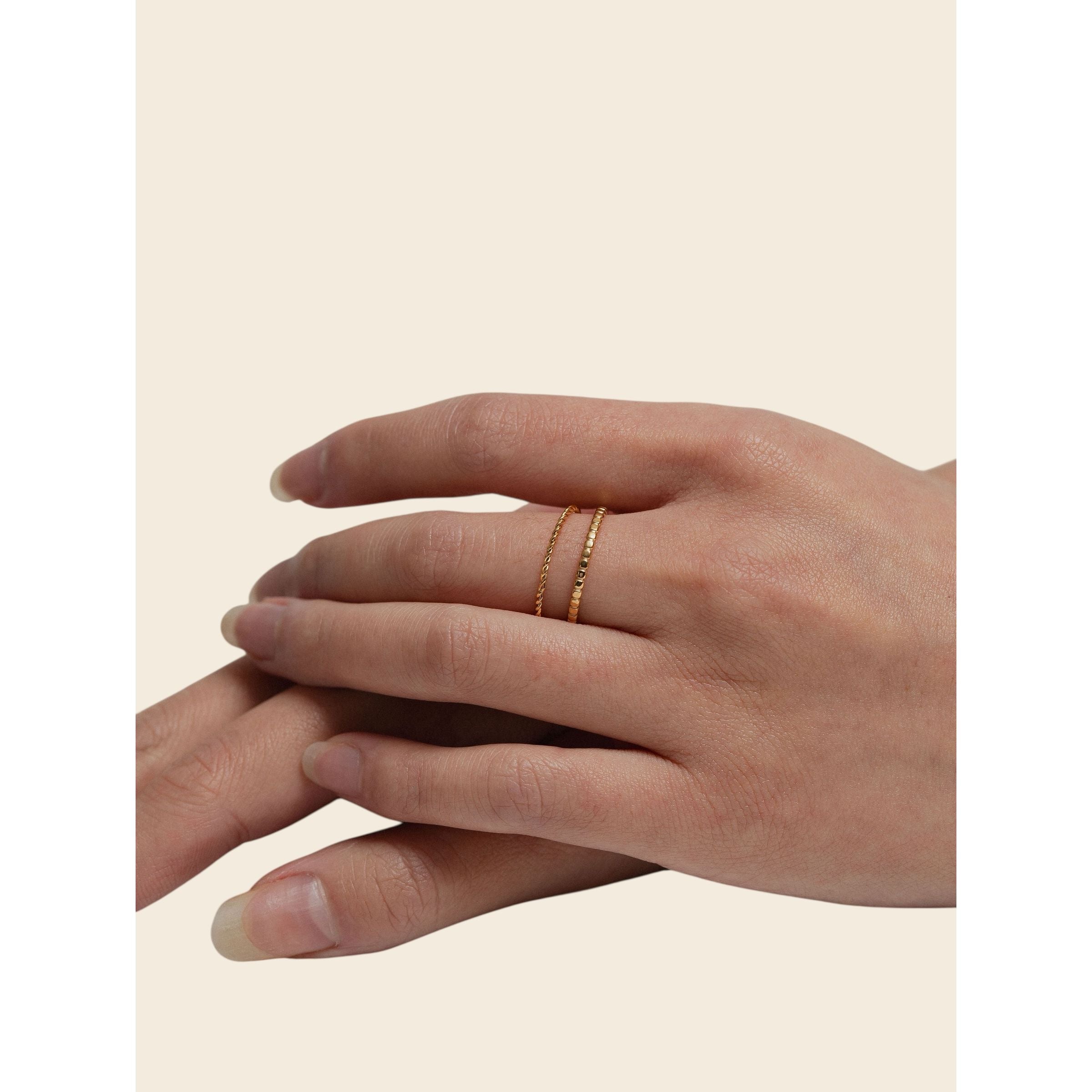 gold-tone Dainty Dotted Ring - alternate view 3