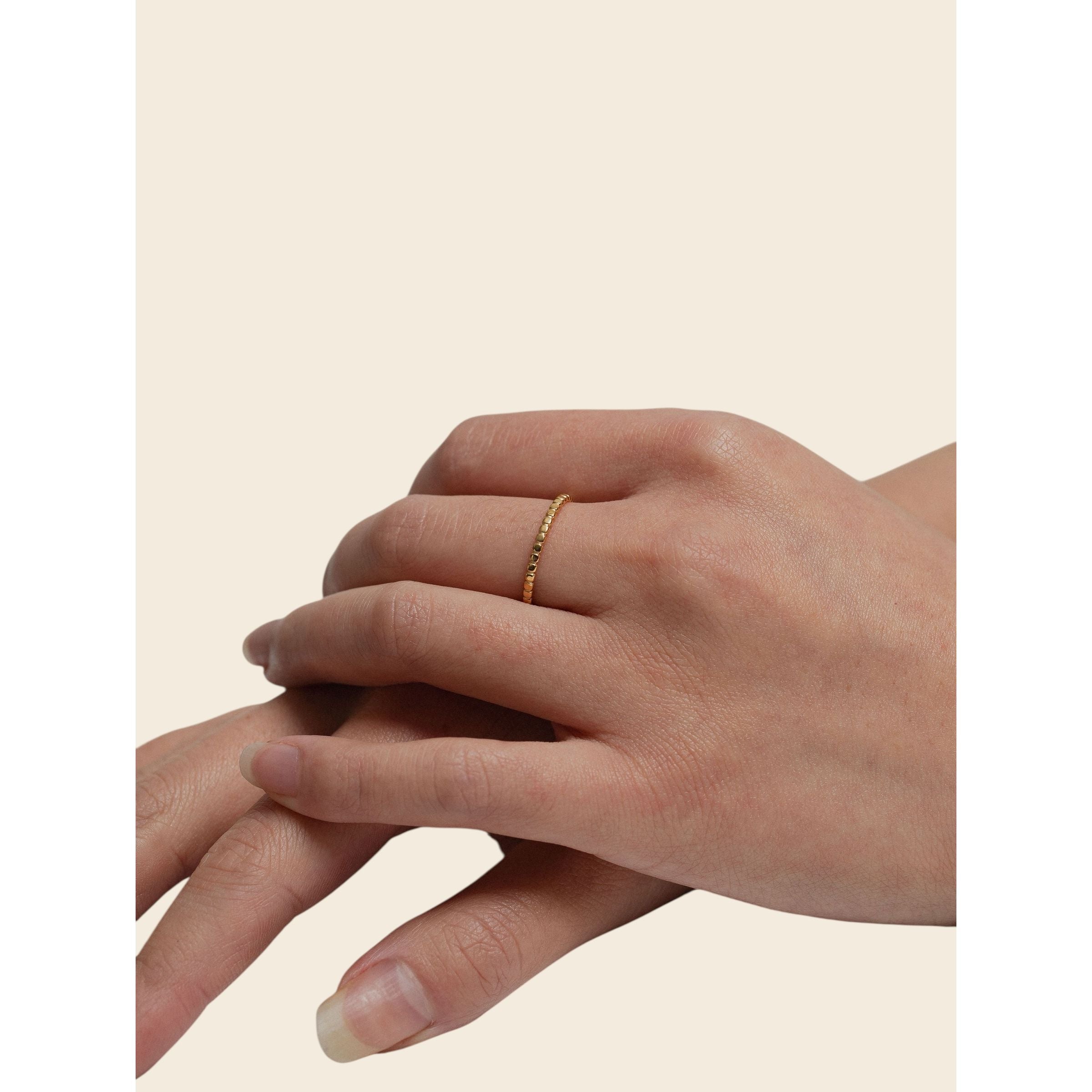 gold-tone Dainty Dotted Ring - alternate view 2
