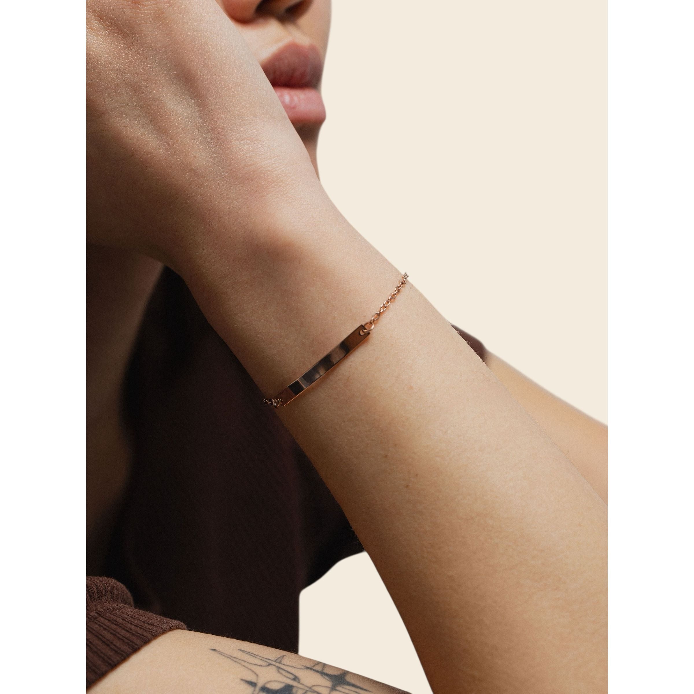 gold-tone and silver-tone Bar Bracelet(gold/silver/rose gold) - alternate view 2