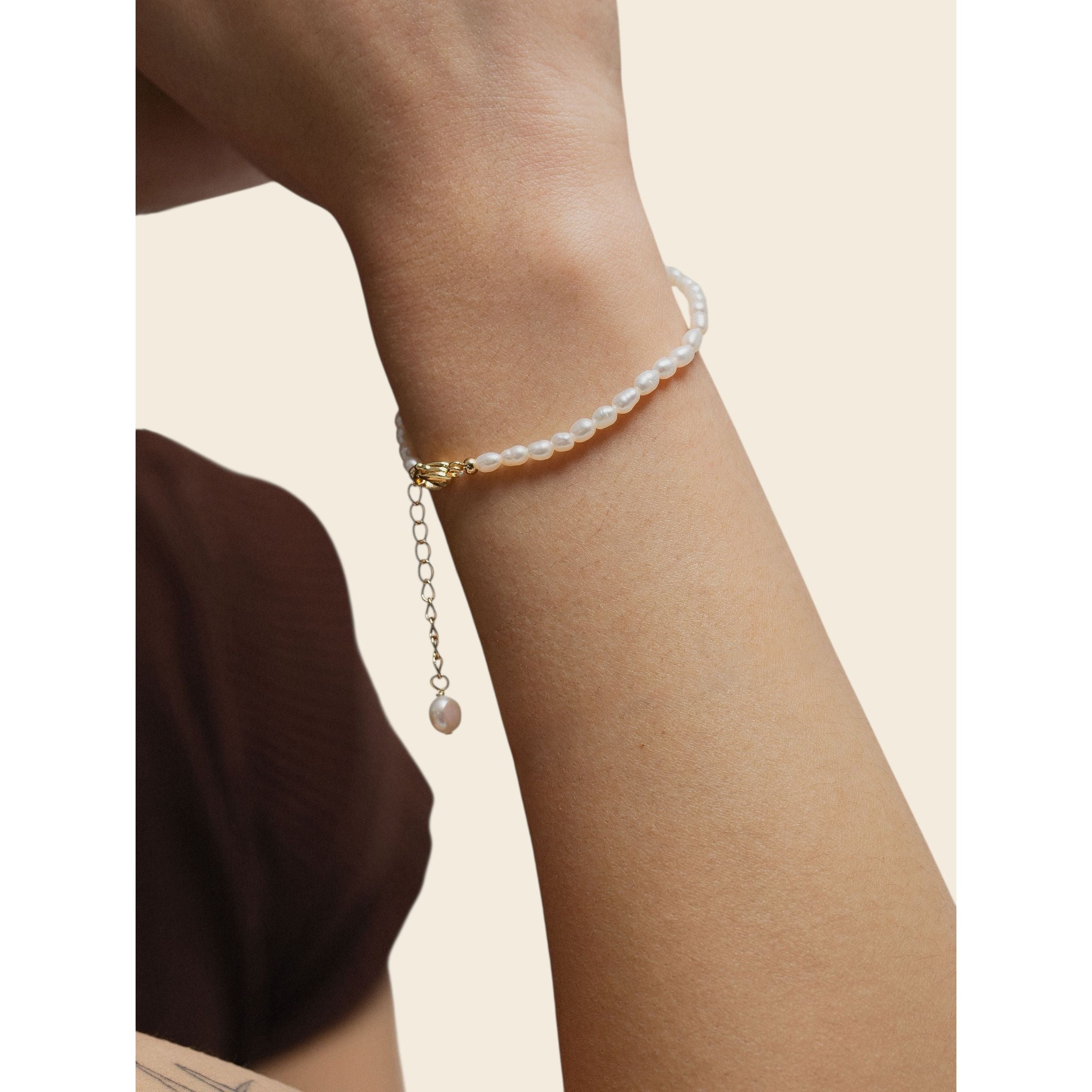 gold-tone and freshwater pearl Pearl & Links Bracelet - alternate view 2