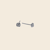 Silver Rose Studs