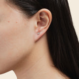 Silver Rose Studs