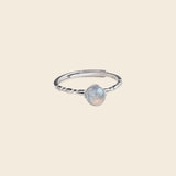 Silver Moonstone Ring