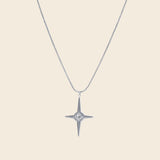 Silver Sparkle Cross Necklace