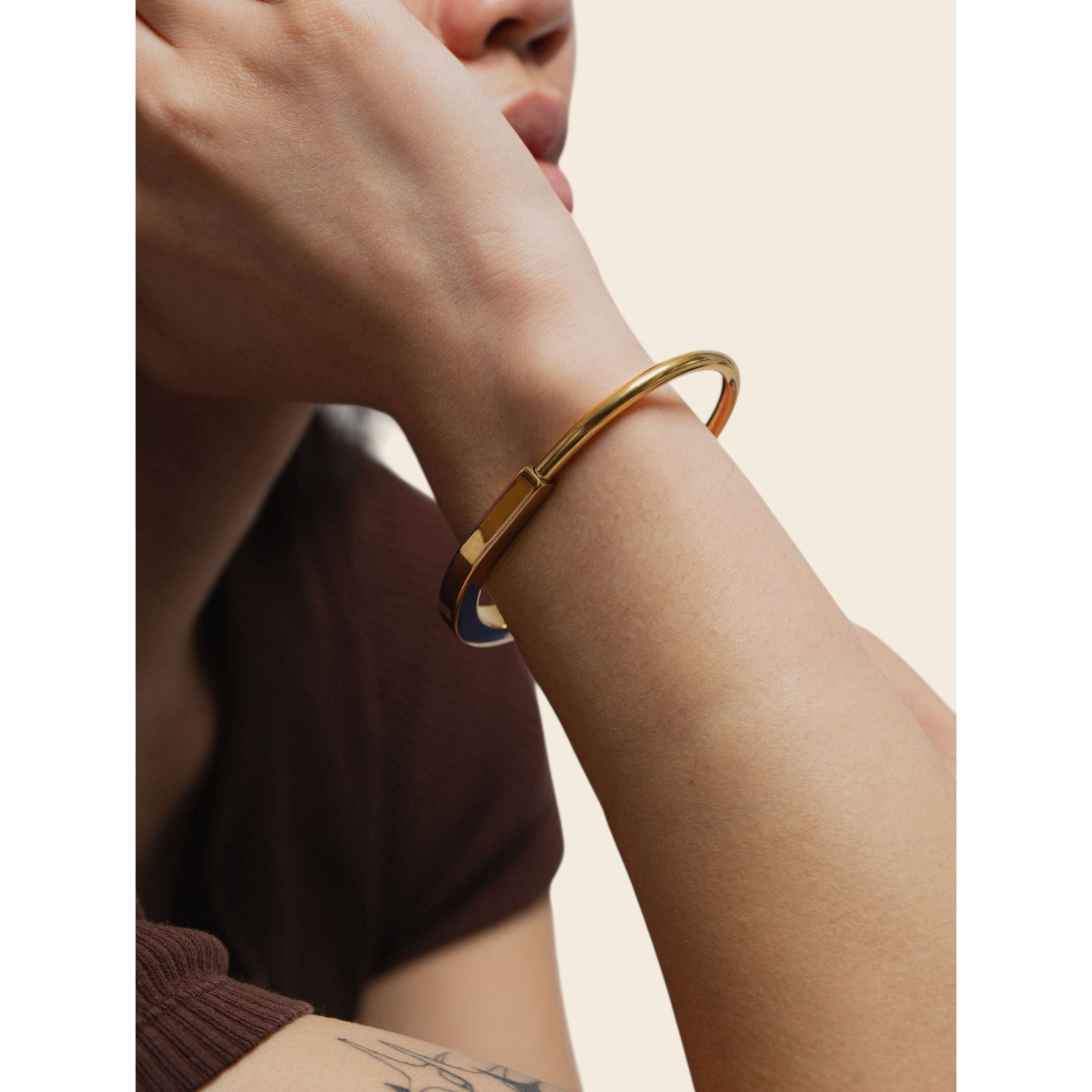 gold-tone Modern Bangle - alternate view 2