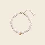 Gold Drop Pearl Bracelet