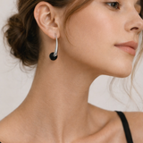 Arc Black Drop Earrings