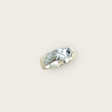 Thin Quilted Silver Ring