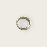 Thin Quilted Silver Ring