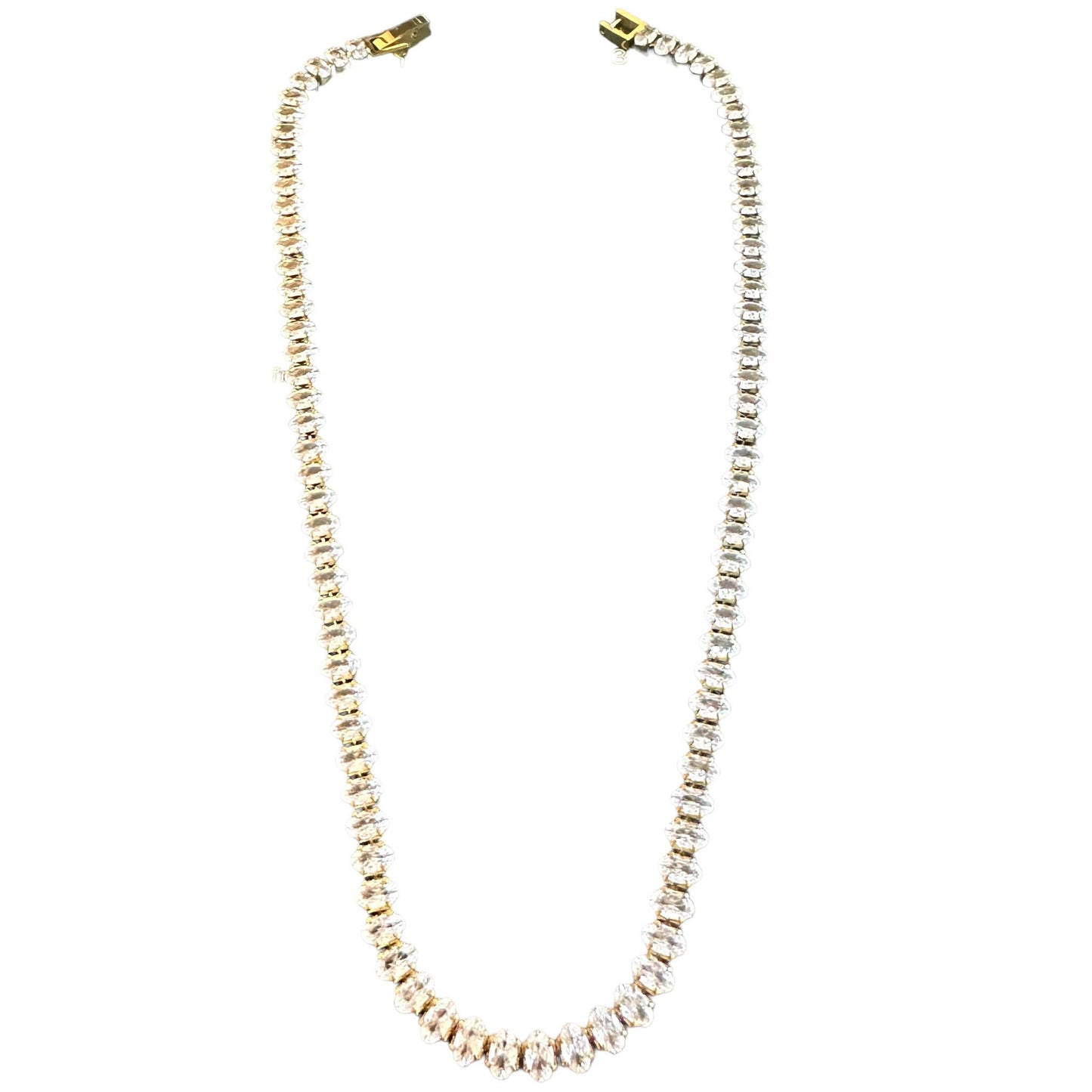 Gold Tennis Diamond Necklace