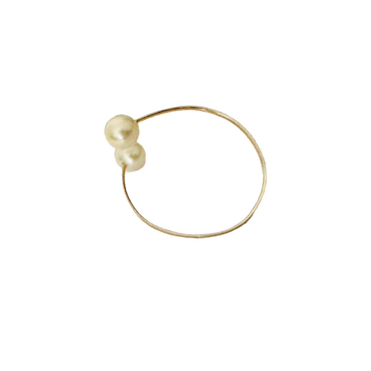 Duo Adjustable Pearl Ring