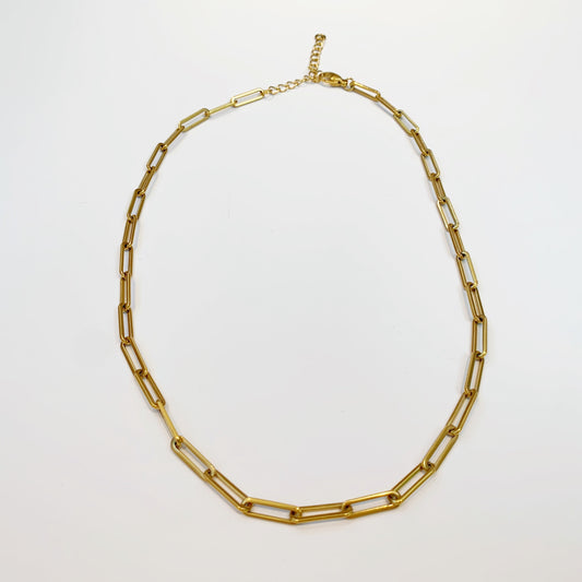 Bold Gold Paperclip Bracelet