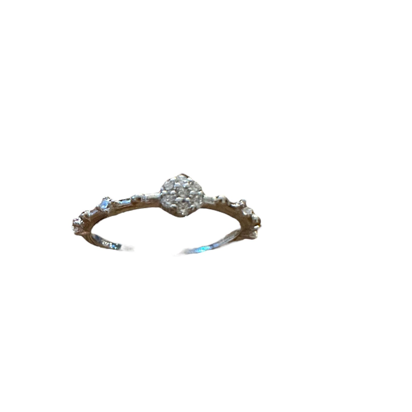diamond silver ring