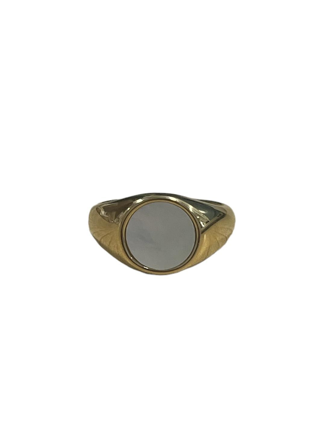 Mother of Pearl Circular Ring