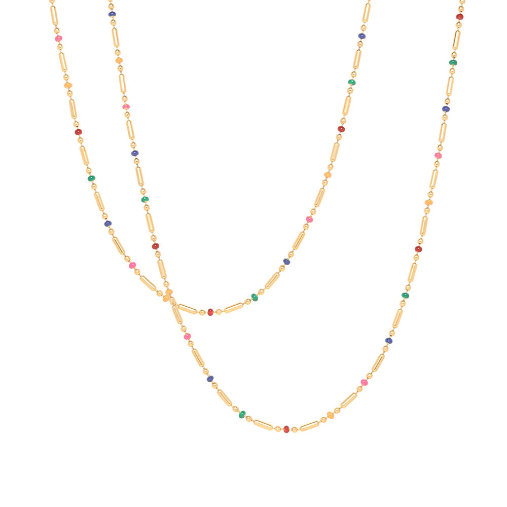 Rainbow Beaded Necklace