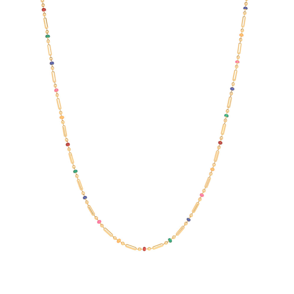 Rainbow Beaded Necklace