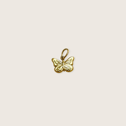 Small Textured Butterfly Charm