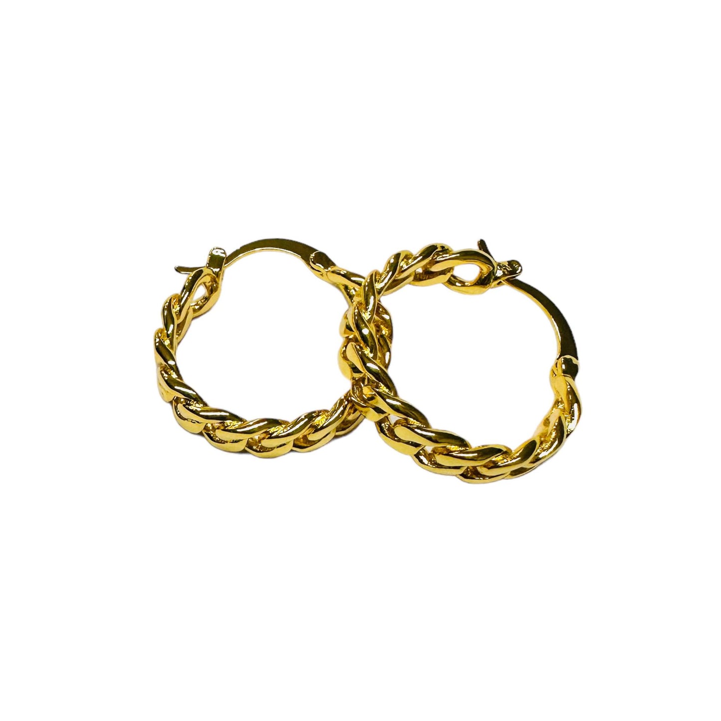 Gold Chain Hoops